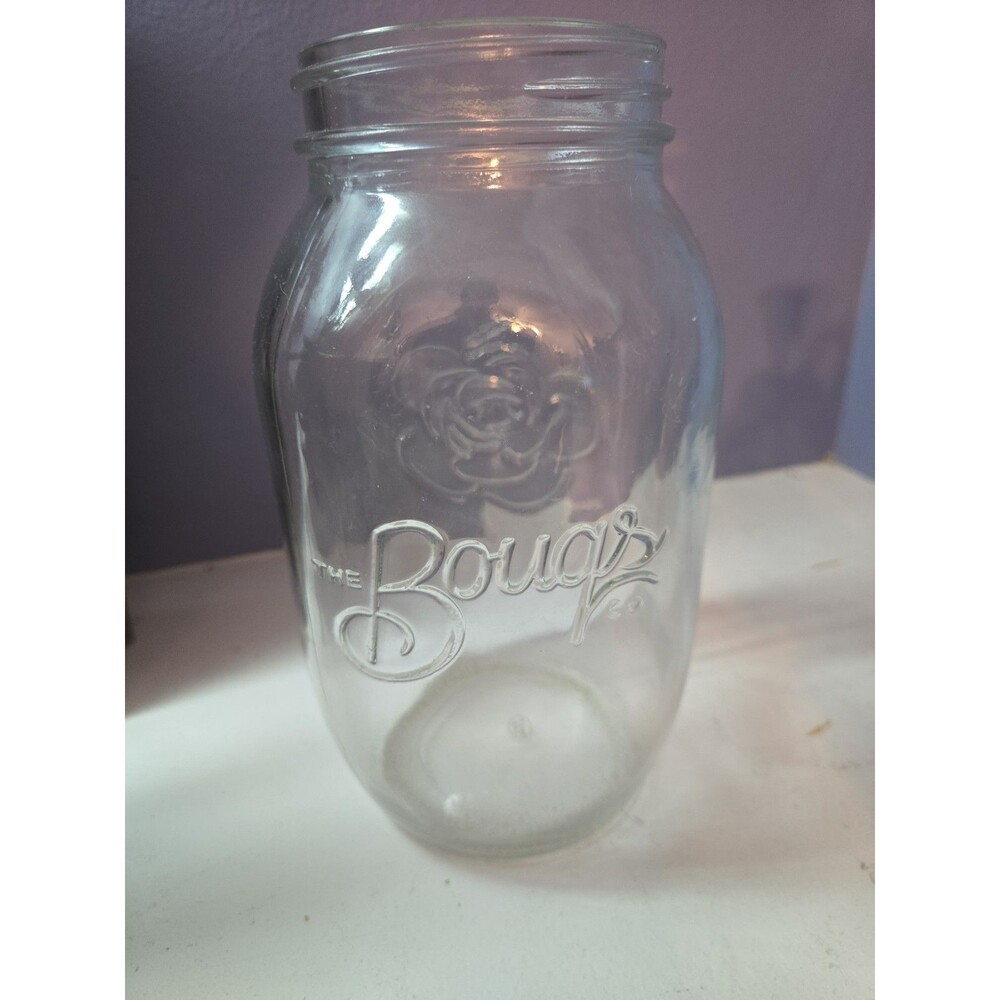 The Bougs 1/2 Gallon Extra Large Wide Mouth Floral Glass Mason Jar